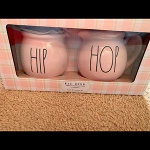 Rae Dunn Easter Cream and Sugar set (pink)